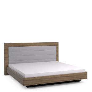 Кровать высокая ORLY 180х200 орех/серый