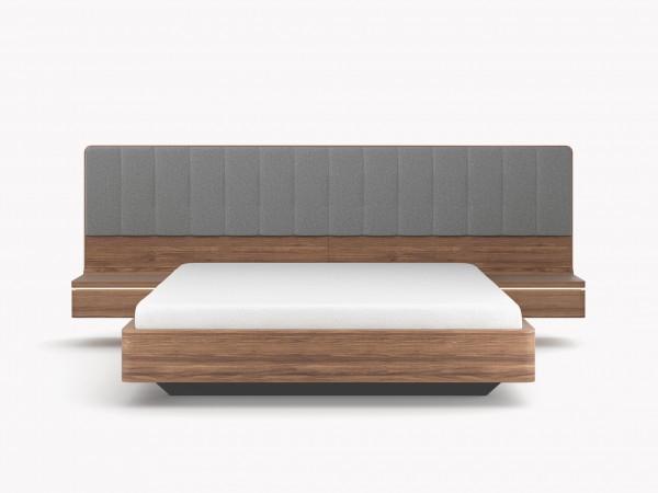 Шпонированная кровать комбинированная ORLY орех