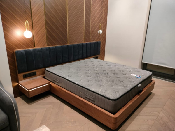 Шпонированная кровать комбинированная ORLY орех