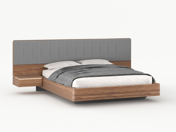 Шпонированная кровать комбинированная ОРЛИ | ORLY орех