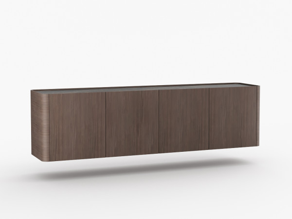 Навесная тумба ТВ RAGGIO2 с дверями umbra/черная