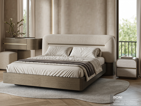 Кровать BONI дуб ash brown