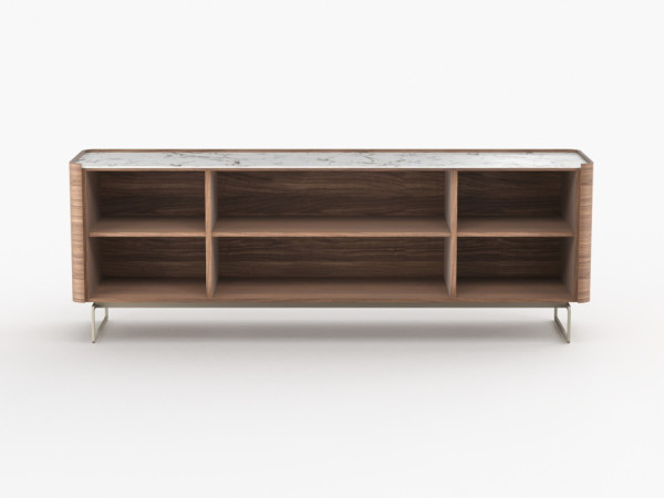 Тумба ТВ RAGGIO2 4 двери с опорой орех/белая