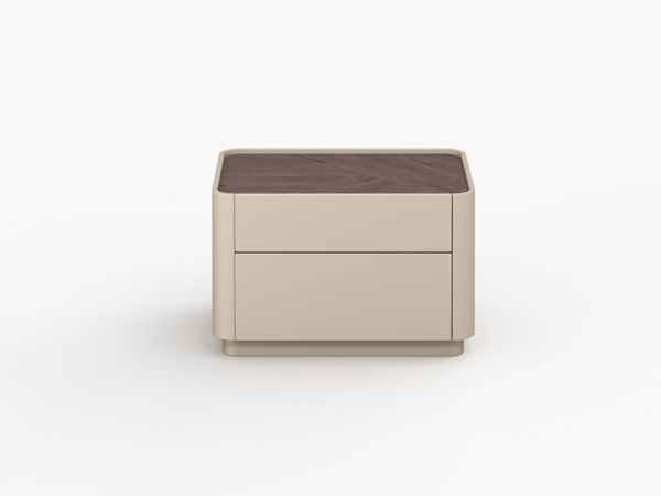 Прикроватная тумба LUNNO эмаль кашемир/орех cedar