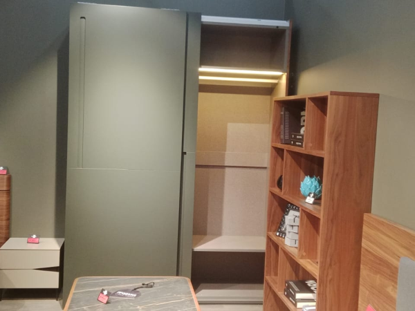 Шкаф-купе 2-х дверный орех/графит