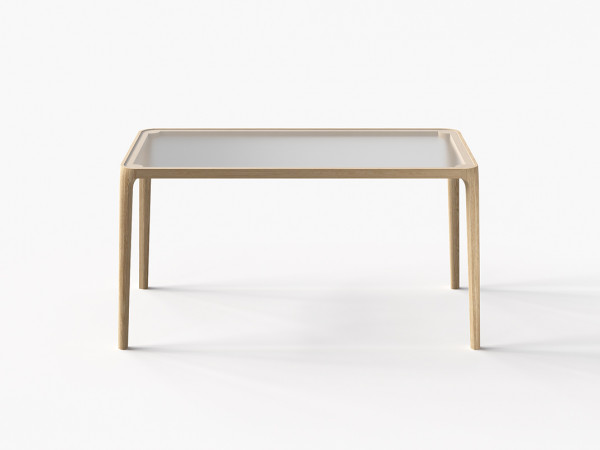 Стол обеденный 304 дуб alpine/стекло матовое