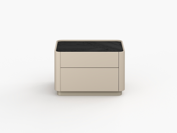 Прикроватная тумба LUNNO эмаль кашемир/ясень choco