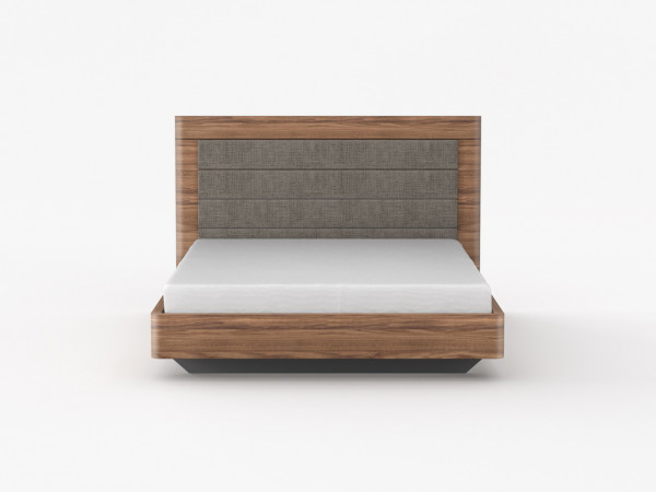 Шпонированная кровать высокая ORLY орех