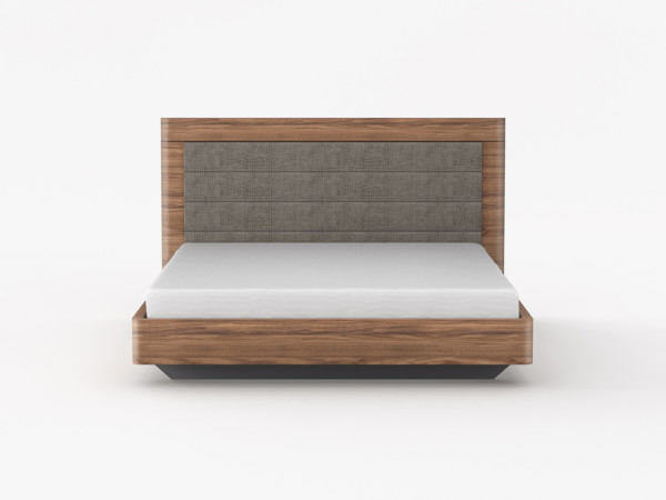 Шпонированная кровать высокая ORLY орех