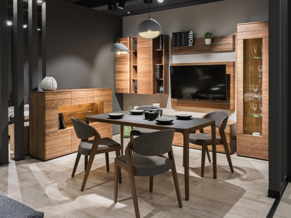 Стол обеденный 304 орех американский/черный