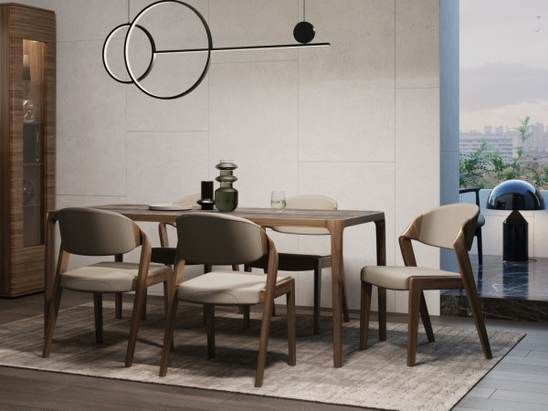 Стол обеденный 304 орех американский/черный