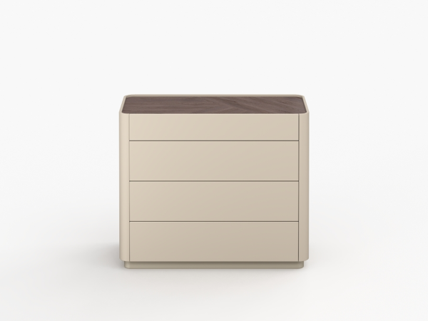 Комод 4 LUNNO эмаль кашемир/орех cedar