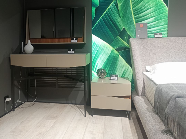 Прикроватная тумба левая VEZZEL2 орех/taupe