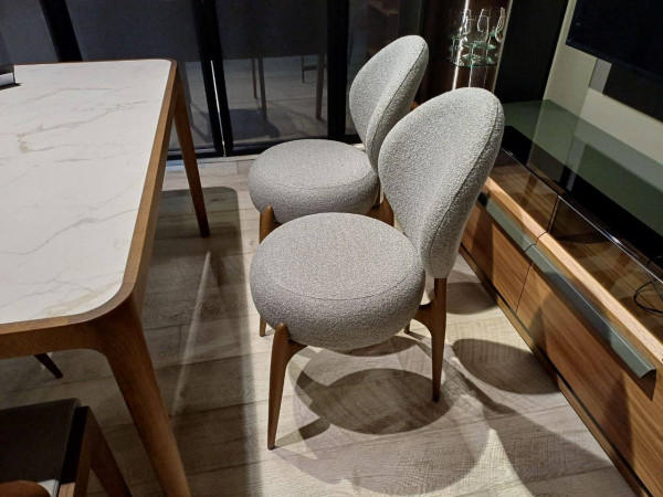 Стул 3130 орех амер., ткань букле Lanvin 902 серый (4шт)
