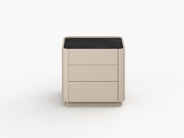 Прикроватная тумба LUNNO 3 ящика эмаль кашемир/ясень choco