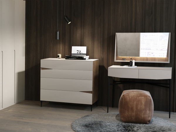 Зеркало с подсветкой VEZZEL орех/taupe