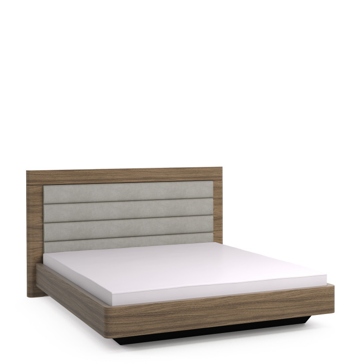 Кровать высокая ORLY 160х200 орех/Parra Design Silver