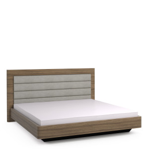 Кровать высокая ORLY 180х200 орех/Parra Design Silver