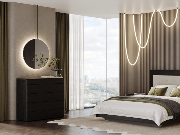 Комод 5 ORLY ясень choco