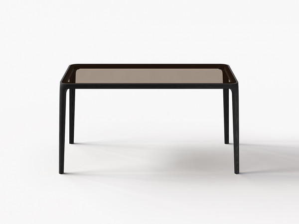 Стол обеденный 304 дуб черный/стекло бронза