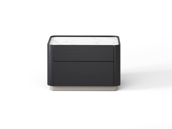 Прикроватная тумба RAGGIO2 nero/шампань/белая