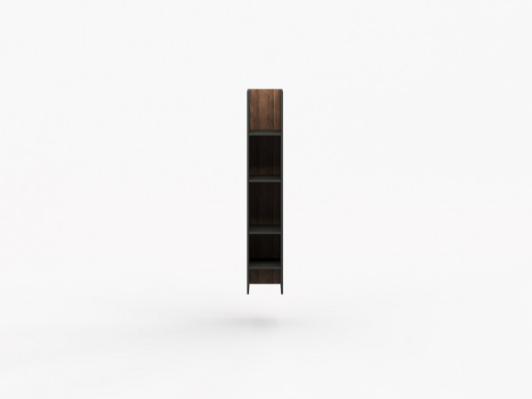 Стеллаж RITMO 1230х218 орех/графит