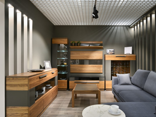 Полка TV NIZZA орех/графит