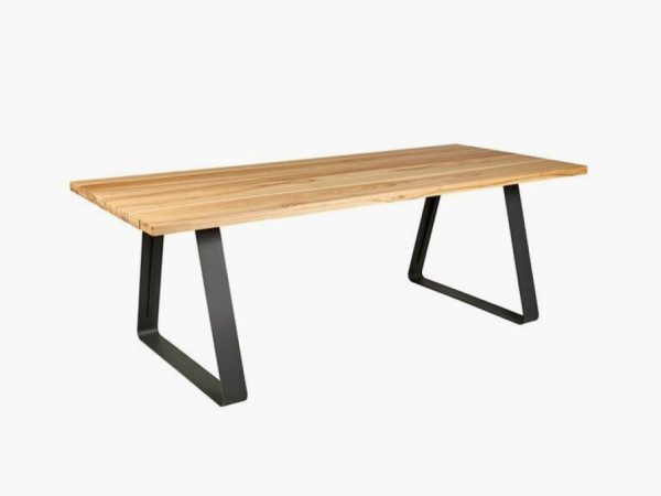 Стол 3135 ясень натуральный/черный муар