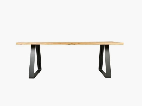 Стол 3135 ясень натуральный/черный муар