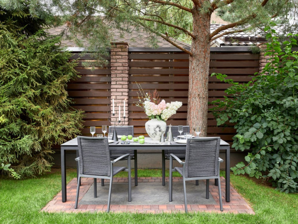 Стол 3136 серый/черный муар