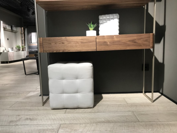 Пуф экокожа белая