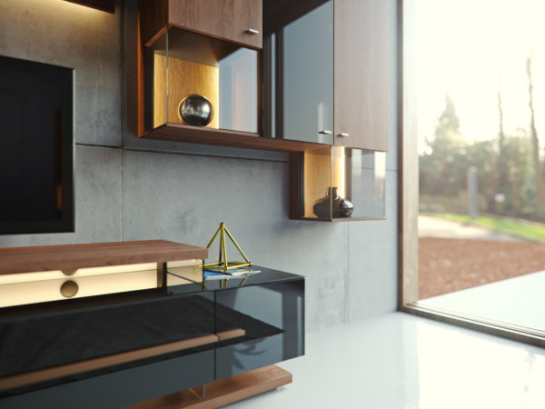 Шкаф-полка малая левая RUM&amp;COLA орех