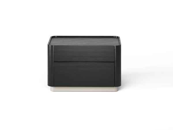 Прикроватная тумба RAGGIO2 ясень choco/шампань/черная