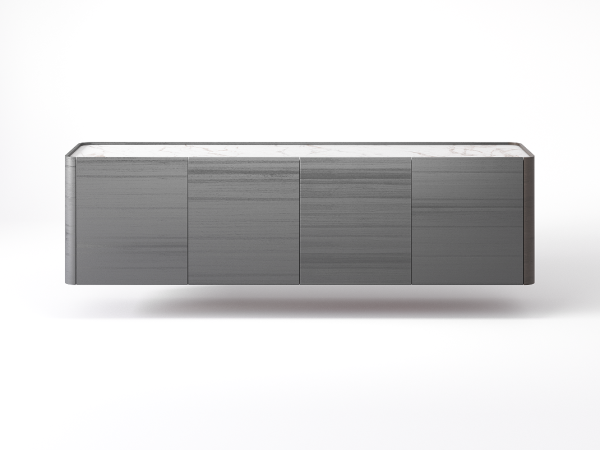 Навесная тумба ТВ RAGGIO с дверями эвкалипт mocca/шампань/белая