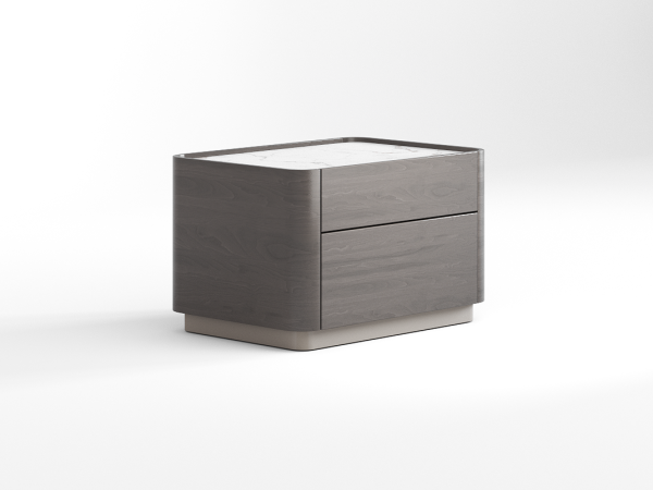 Прикроватная тумба RAGGIO2 орех cedar/шампань/белая