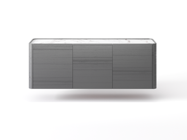 Навесная тумба ТВ RAGGIO 3 двери эвкалипт mocca/шампань/белая