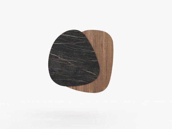 Шкаф-полка правая RAGGIO орех/черная