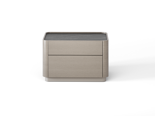 Прикроватная тумба RAGGIO2 дуб ash brown/шампань/черная