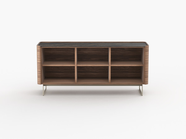 Тумба ТВ RAGGIO с опорой 3 двери орех/черная