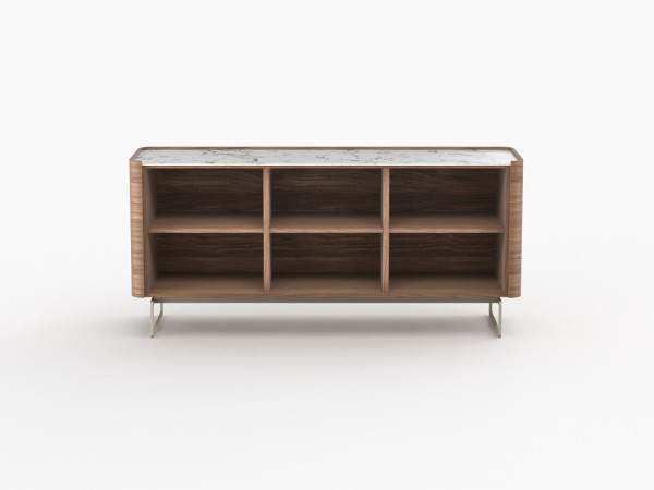 Тумба ТВ RAGGIO 3 двери с опорой орех/белая