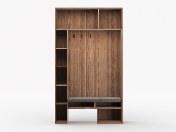 Прихожая правая RITMO орех/silver/черный