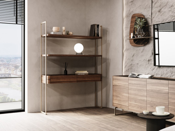 Стеллаж RAGGIO орех/черный