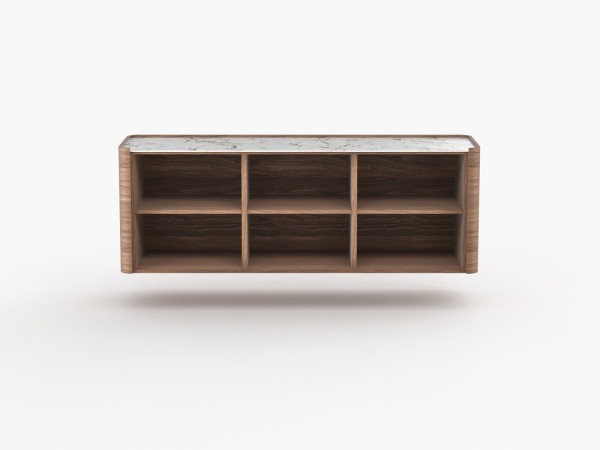 Навесная тумба ТВ RAGGIO 3 двери орех/белая