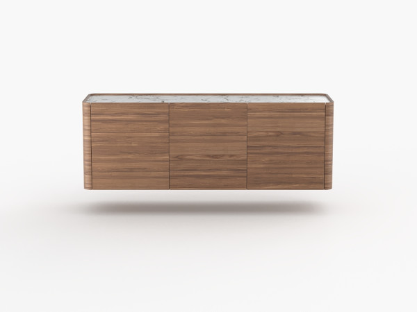 Навесная тумба ТВ RAGGIO 3 двери орех/белая