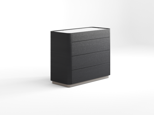  Комод 4 RAGGIO2 nero/шампань/белая