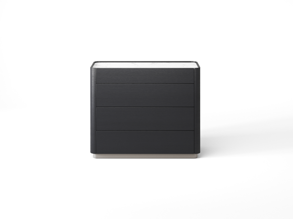 Комод 4 RAGGIO2 nero/шампань/белая