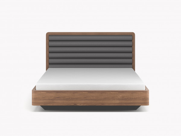 Шпонированная спальня BELLA 2 орех/стекло графит