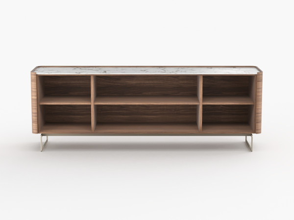 Тумба ТВ RAGGIO 4 двери с опорой орех/белая