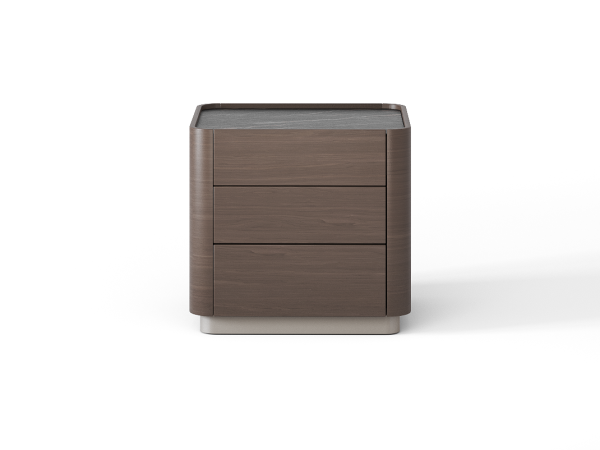 Прикроватная тумба RAGGIO2 3 ящика umbra/шампань/черная