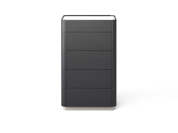 Комод 5 RAGGIO2 nero/шампань/белая